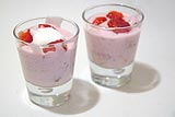 Photo de la recette Mousse de fraise aux madeleines